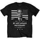 Malcolm X: Unisex T-Shirt/By Any Means Necessary