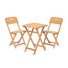 Hanah Home Trädgårdsset med bord och stolar (3 delar) Miya 002 Brun 140 81