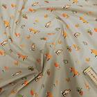 Woodland Polycotton Animal Fox Pattern in 4 Colours by The Metre 45" Wide (ONE METRE) (Fox TAN)