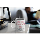 Fox Father Leaving Work, Colleagues, Good Luck In Your New Job. Gift Mug