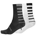 Endura Strumpor Coolmax Stripe Socks Twin Pack Svart s-m