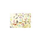 For 100 Wooden Alphabet Tiles Colour Letters & Numbers Crafts Wood