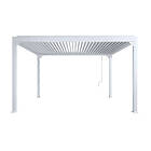 Metalcraft Pergola Öppningsbara taklameller 3x4 m 3x4, enkel, vit