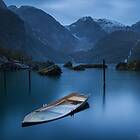 On The Lake At The Glacier Folgefonna Poster 21x30 cm