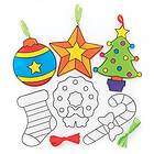 Baker Ross Christmas Suncatcher Decoration – Pack of 10, Kids Paint Your Own Christmas Decoration, Christmas Bauble Arts and Crafts (FC230)