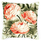 Vervaco Peony Cushion Cross Stitch Kit