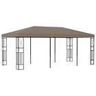 Be Basic Paviljong 6x3 m gråbrun stoff Taupe