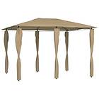 Be Basic Paviljong med sidevegger 3x4x2.6 m gråbrun 160g/m² Taupe