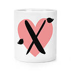 Coloring Book Letter X Heart Alphabet Makeup Brush Pencil Pot Valentines Day Love