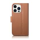 iCarer Magazine Wallet Case 2 Plånboksfodral in1 Brun iPhone 14 Pro Flip Leather Cover Anti-RFID Brown (WMI14220726-BN) IN1