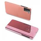 Clear View Case flip cover for Galaxy S22 pink