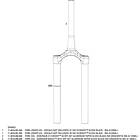 RockShox Bridge And Bars 35 Gold 51 Offset Svart 29´´