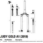 RockShox Judy Gold Boost Solo Air 42os Svart 27,5´´