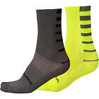 Endura Coolmax¬ Stripe Socks (Twin Pack) Hivizyellow