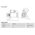 Bosch Startmotor 0 986 014 371