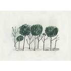 Fine Little Day Trees poster 50x70 cm Svart- off white