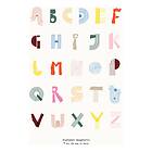 Paper Collective Alphabet Spaghetti ENG Multi-colour poster 50x70 cm