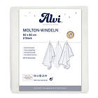 Alvi Molton bleier 2-pakning hvit 80 x cm