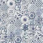 Bianco Exabright Decoro Mix Blu 15x15 Flis