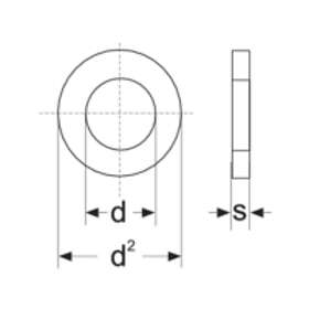 Toolcraft 814717 Brickor Inre diameter: 6,4 mm M6 DIN 125 Stål förzinkad 100 st