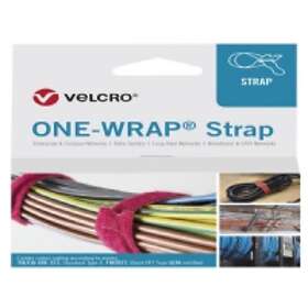 Velcro ONE-WRAP, Löstagbart buntband, Polypropylen (PP), Kardborreband, Svart, 230 mm, 20 mm, 25 styck
