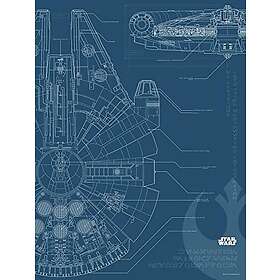 Komar Poster Blueprint Falcon 30x40cm