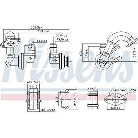 Nissens Kylare, avgasåterföring 989407