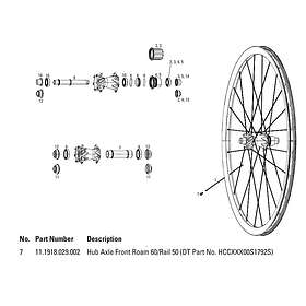 SRAM Roam 60/rail 50 Hub Axle Front Svart