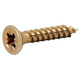 Zinc Turbodrive Yellow Plated Steel Wood Screw (Dia)4,5mm (L)25mm, Pack Of 500
