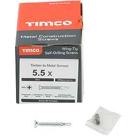 Timco Zinc-Plated Steel Roofing Screw (L)85mm, Pack Of 100