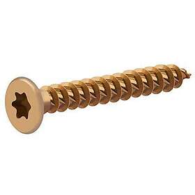 Zinc Turbodrive Yellow Plated Steel Wood Screw (Dia)4mm (L)30mm, Pack Of 500