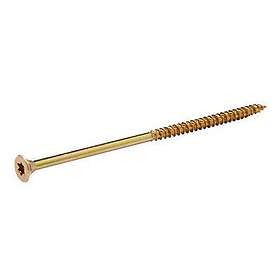 Zinc Turbodrive Yellow Plated Steel Wood Screw (Dia)6mm (L)140mm, Pack Of 100