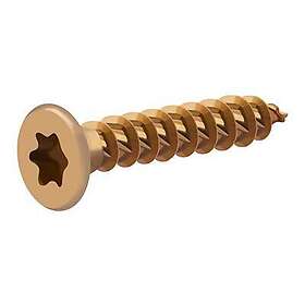 Zinc Turbodrive Yellow Plated Steel Wood Screw (Dia)4,5mm (L)30mm, Pack Of 500