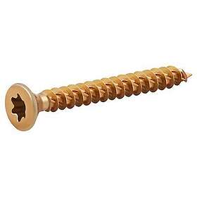 Zinc Turbodrive Yellow Plated Steel Wood Screw (Dia)4,5mm (L)40mm, Pack Of 500