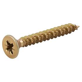 Wood Turbodrive Pz Double-Countersunk Yellow-Passivated Steel Screw (Dia)4mm (L)