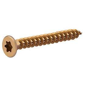 TX Turbodrive Yellow-Passivated Steel Screw (Dia)3,5mm (L)30mm, Pack Of 100