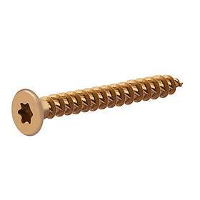 Zinc Turbodrive Yellow Plated Steel Wood Screw (Dia)3,5mm (L)30mm, Pack Of 500