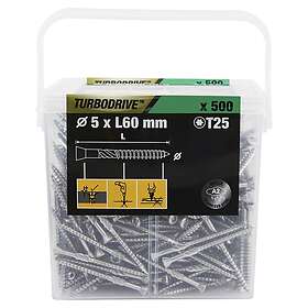 TX Turbodrive Stainless Steel Decking Multipurpose Screw (Dia)5mm (L)60mm, Pack Of 500