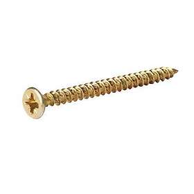 Zinc Turbodrive Yellow Plated Steel Wood Screw (Dia)4mm (L)40mm, Pack Of 500