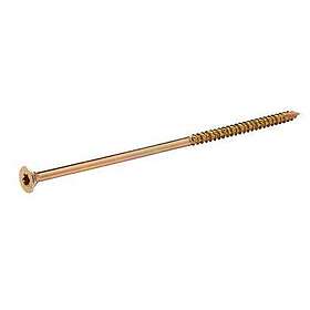 Zinc Turbodrive Yellow Plated Steel Wood Screw (Dia)6mm (L)160mm, Pack Of 100