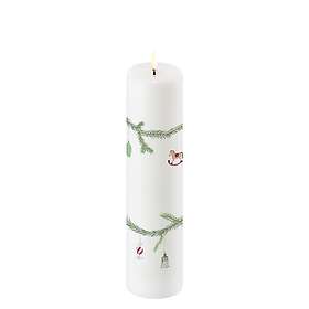 Uyuni Lighting (B) LED pillar Christmas candle 01, White, Smooth, 5.8x22 cm