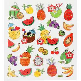 Creativ Company Stickers Exotiska Frukter Stickers, exotiska frukter, 15x16,5 cm, 1 ark 27187
