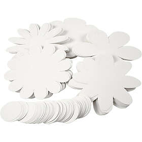 Creativ Company hantverksset Blommor Vit 20 cm kartong vita 100 st 400G 23313 D20 ST/1