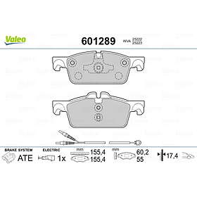 Valeo Bromsbeläggssats, skivbroms 601289