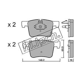 Bromsbeläggssats, skivbroms fri.tech. 977,0