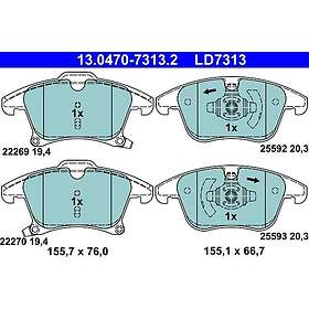 ATE Bromsbeläggssats. skivbroms 13.0470-7313.2