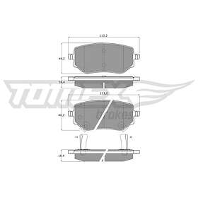 Tomex Brakes Bromsbeläggssats, skivbroms TX 15-87