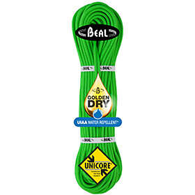 Beal Gully Golden Dry 7,3mm Rope Grönt 70 m