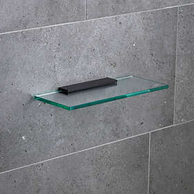 Miller Badrumshylla Classic Glashylla 300 mm inkl. mattsvart väggfäste 810230B