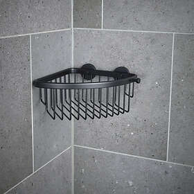 Miller Badrum Bruserkurv Klassisk Vægmonteret Hjørnebruserkurv Mat Sort 856BG